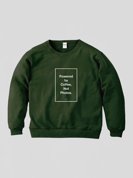 E-2：ステートメント・スウェット［ 私を動かすのは写真じゃなくてコーヒー ］