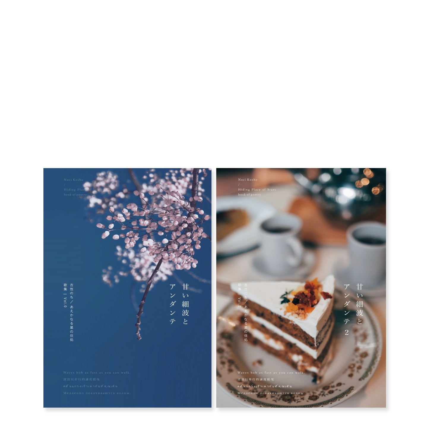 古性のち 短歌集 「甘い細波とアンダンテ」 2巻セット（送料無料）